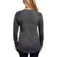 thumbnail image 2 of Champion Ladies' High-Low Hemline Crew Long Sleeve L/Charcoal, 2 of 2