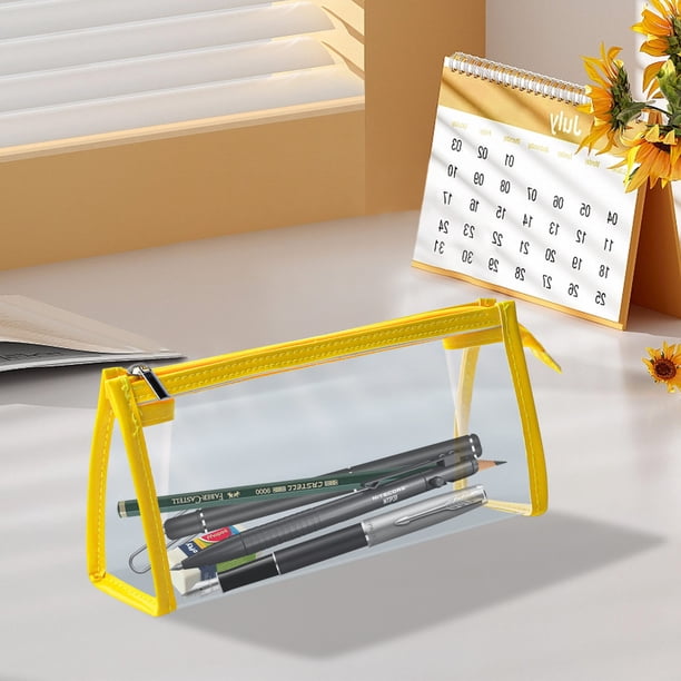 Estuche transparente para lápices, estuche de gran capacidad, estuche para exámenes, estuche especial para útiles escolares, estuche para cosméticos, estuche transparente para bolígrafos.