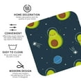 thumbnail image 3 of Pofeuu Avocado in Space Print Coasters for Drinks, 4Pack PU Leather Coasters, Bar Drink Coasters for Tabletop Protection, Furniture from Damage-Square, 3 of 6