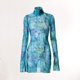 thumbnail image 1 of Vestido transparente de malla para mujer, vestido corto ajustado elegante, ajustado, ajustado, vestido de fiesta para discoteca, 1 of 8