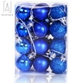 thumbnail image 2 of Gustave 48PCS Christmas Balls Ornaments Shatterproof Christmas Tree Decorations Hanging Balls for Xmas Holiday Wedding Party Decor, Blue, 2 of 10