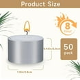 thumbnail image 2 of 50 Pack Tea Lights Candles, 8 Hours Long Burning Tealights Candle Bulk, Smokeless & Unscented Candles, White Tea Lights Candle for Shabbat Weddings Home Decor Table Centerpiece, 2 of 7