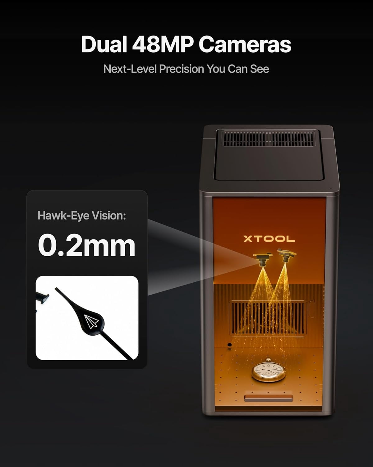 xTool F2 Ultra UV Laser Engraver with Conveyor, 5W UV Laser, 3D Inner and Fine Glass Engraving, Dual 48MP Cameras, 15,000 mm/s High Speed, AI Powered 2D-to-3D Software