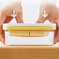 thumbnail image 3 of Butter Dish with Lid, Plastic Rectangle Butter Keeper with Cutter for Easy Cutting and Storage, Butter Container Butter Box Case for Countertop or Fridge, 3 of 4