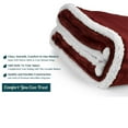 thumbnail image 6 of PAVILIA Plush Sherpa Fleece Throw Blanket Burgundy Red | Soft, Warm, Fuzzy Wine Maroon Throw for Couch Sofa | Solid Reversible Cozy Microfiber Fluffy Blanket, 50x60, 6 of 7