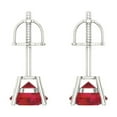 thumbnail image 3 of Clara Pucci 1 ct Brilliant Round Cut Solitaire Studs VVS1 Genuine Conflict free Red Ruby Solid 18K White Gold Designer Everyday Earrings Screw back, 3 of 4