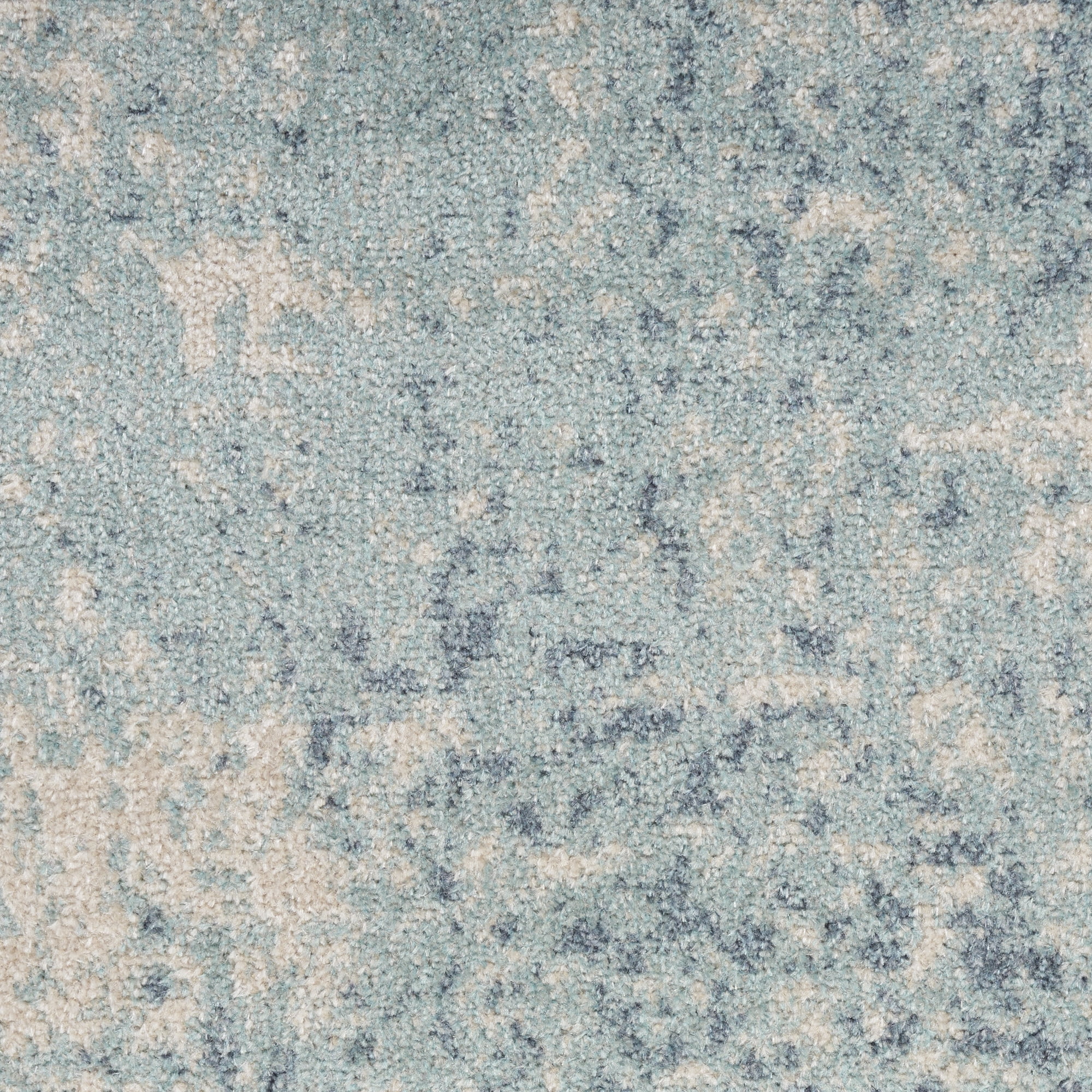 Nourison Astra Machine Washable Abstract Blue Ivory 9' x 12' Area Rug (9x12)
