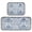 Vintage Watercolor Floral Pattern, variant on 2-Piece Kitchen Rugs Set Non-Slip Mats Carpet Floor for Kitchen, Bathroom (19.7"x27.6" & 19.7"x47.2") Natural Abstract Shapes