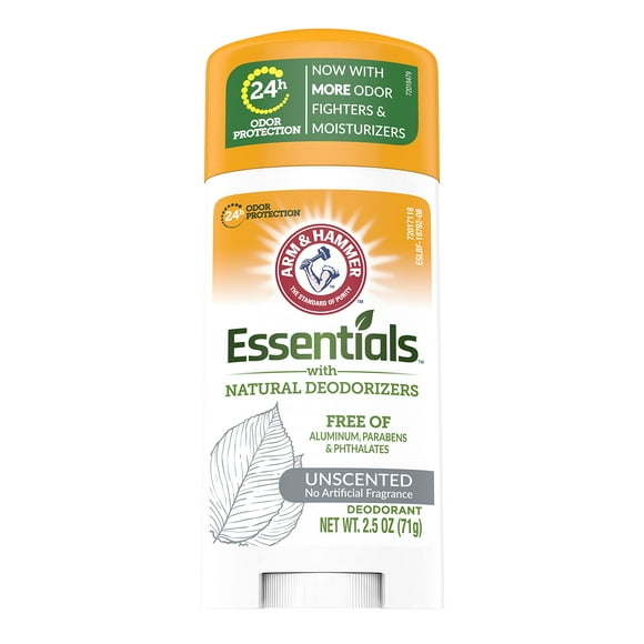ARM & Hammer Essentials Solid Deodorant Unscented 2.5 oz (Pack of 12)