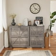 thumbnail image 5 of Semiocthome Entryway Shoe Storage Cabinet with 2 Flip Drawers for 12 Pairs,Narrow Shoe Cabinet, Grey, 5 of 10