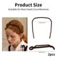 thumbnail image 5 of 2 diademas para gafas de sol para mujer, accesorio para peinado fijo, aptas para cabello rizado y grueso con diadema cuadrada, color marrón, 5 of 5