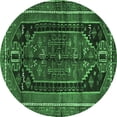 thumbnail image 1 of Ahgly Company Indoor Round Persian Emerald Green Traditional Area Rugs, 4' Round, 1 of 4