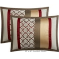 thumbnail image 7 of Nanshing Avalon 8 Piece Trellis Moroccan Print Comforter Set, Berry/Taupe, King, 7 of 7