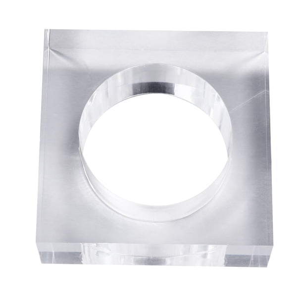 EeaseMX Servilleteros cuadrados de acrílico, decorativos, para bodas, banquetes, fiestas, cenas (transparentes)