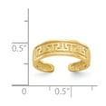 thumbnail image 5 of 14K Yellow Gold Ring Band Toe Greek Key, Size 6, 5 of 5