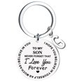 thumbnail image 1 of TIMIFIS Key Chain DIY To My SON Stainless Steel Last Name 26 Letter Keychain 2.5cm Valentine'S Day Gift, 1 of 5