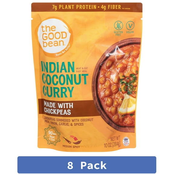 The Good Bean Coconut Indian Curry 10 oz (Pack Of 8)