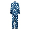thumbnail image 6 of Christmas Family Pajamas Matching Sets Silk Pajamas Holiday Sleepwear Long Sleeve Button down Nightwear Set Family Christmas Outfits Christmas Pajamas for Womens, 6 of 6