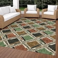 thumbnail image 3 of Addison Rugs Chantille Indoor/Outdoor Transitional Geometric Paprika Machine Washable Rectangle Rug, 9' x 12', 3 of 8