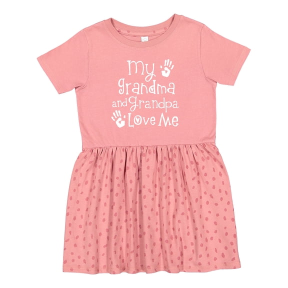 Inktastic Grandma Grandpa Love Me Girls Girls Toddler Dress