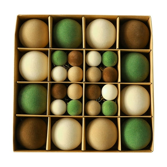 Christmas Tree Ornaments, Flocked Christmas Ball, Velvet Hanging Xmas Decorations for Holiday Home Decor, Plastic Durable Texture, Easy to Hang, Multi-Use Festive Decorative Ball