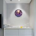 thumbnail image 5 of Yayeee Wall Clock Battery Operated 9.5" Silent Non-Ticking for Living Room, Night Purple Road, 5 of 8