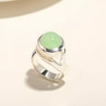 thumbnail image 2 of 925 Sterling Silver Chrysoprase Gemstone Designer Statement Ring – Handmade Silver Ring for Women, 2 of 2