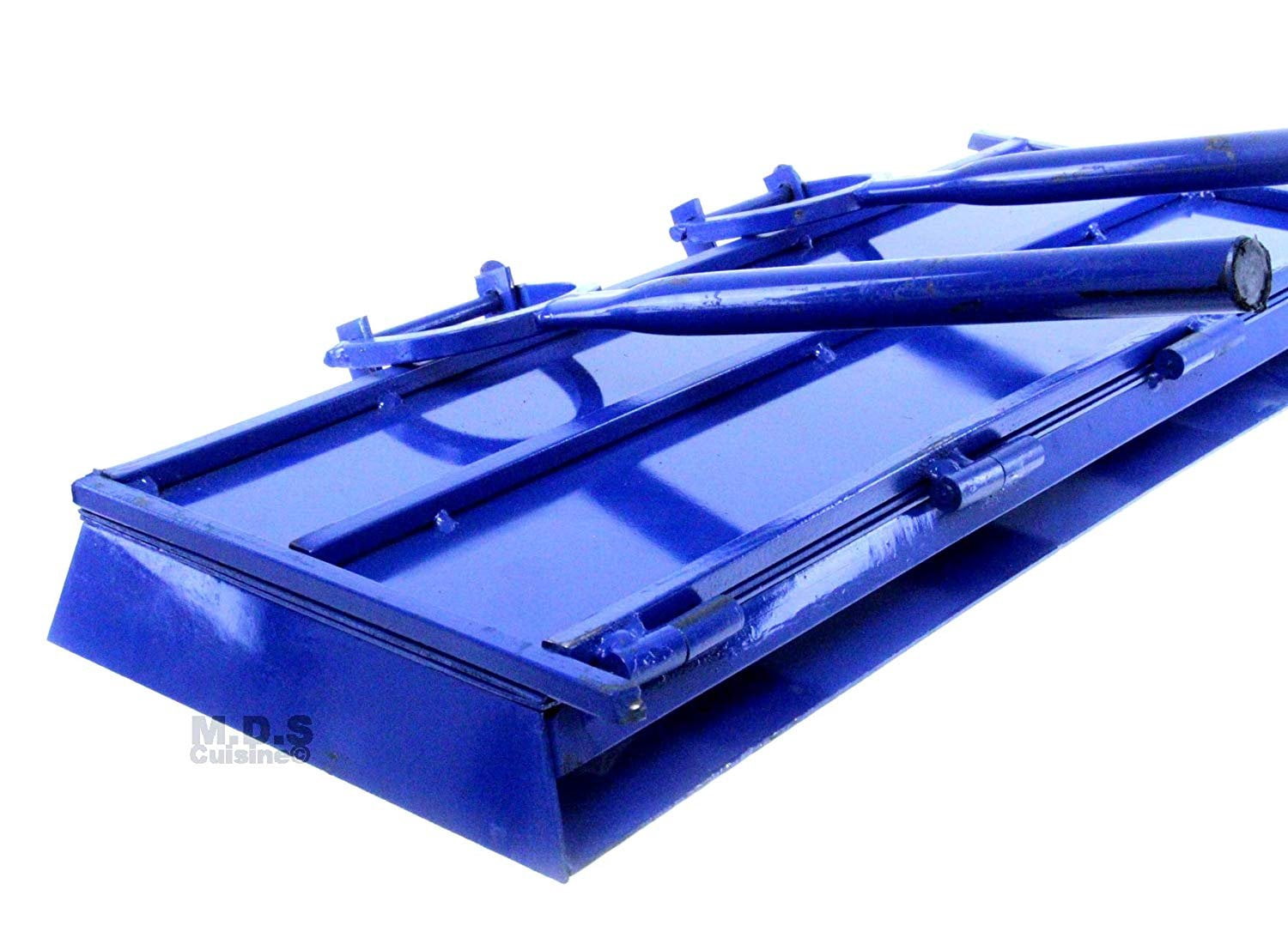 Machete Tortilla Press Blue 23.5" Extra Long Huarache Sope Quesadilla Heavy Duty Iron Restaurant Commercial Authentic Traditional Made in Mexico