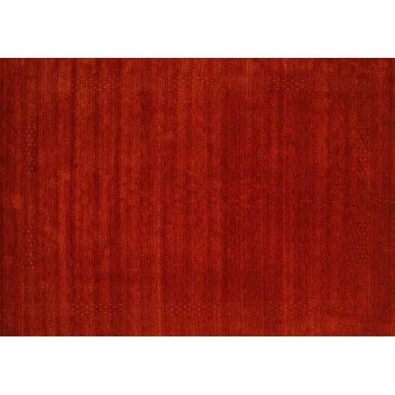 Ahgly Company Machine Washable Indoor Rectangle Abstract Yellow Contemporary Area Rugs, 2' x 4'