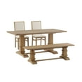 thumbnail image 2 of Crosley Furniture Joanna 4-Piece Modern Wood Dining Set in Rustic Brown/Cream, 2 of 15