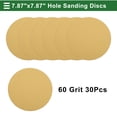 thumbnail image 5 of 30 Pcs Circle Sandpaper 60 Grit Hook and Loop Sanding Sheets Universal for Automotive Refinishing Woodworking 7.87"x7.87" Alumina Yellow, 5 of 7