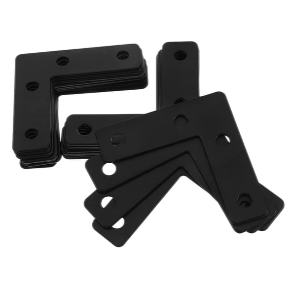 FRCOLOR 20pcs Flat L Shape Braces Corner Bracket Decorative Corner Brackets Mending Plate Stainless Steel 90 Dgree Angle Bracket For Wood Furniture Fixing