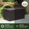 thumbnail image 6 of EHHLY 121 Gallon Outdoor Storage Box, Lockable Containers Waterproof Patio Cushions Deck Boxes Brown, 6 of 9