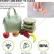 thumbnail image 3 of bolsa térmica para almuerzo, sencilla, para hombres, mujeres, adultos, para picnic, trabajo, senderismo, playa (verde claro), 3 of 5