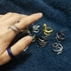 thumbnail image 4 of Anillo de serpiente de espíritu exagerado Retro Punk europeo, joyería de anillo ajustable con personalidad de moda, apertura estereoscópica, 1 ud., 4 of 4