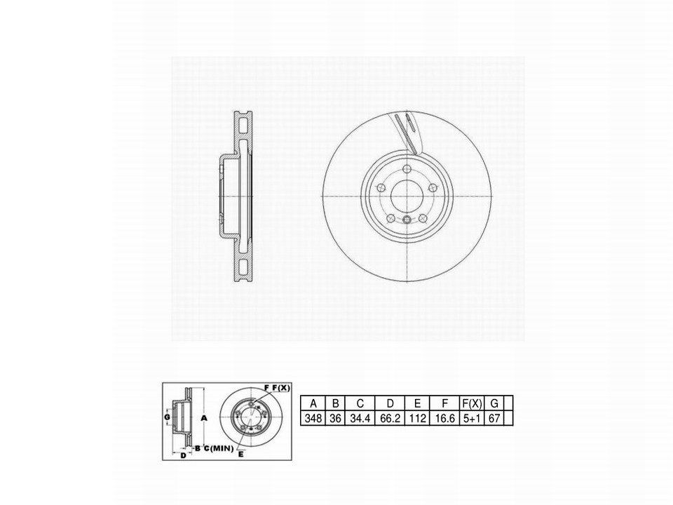 Winstop Brake Rotor, Front Right WS251033, BMW M440i 2023-2021