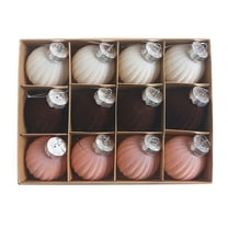 KCEHTA Christmas Ball Ornaments, 12pcs Velvet Christmas Balls for Christmas Tree Decorations, Flocked Christmas Ornaments, Flocked Christmas Tree Ball Ornaments for Xmas Home Party Decor