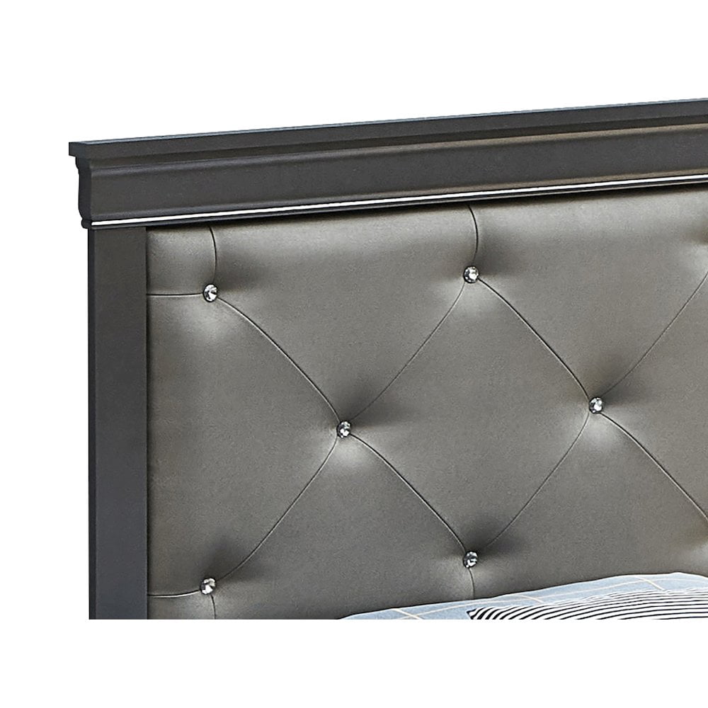 Glory Furniture Lorana Twin Bed in Metalic Black Color