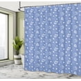 thumbnail image 4 of Ambesonne Floral Shower Curtain, Winter Color Falling Leaves, 69"Wx84"L, Ceil Blue and Off White, 4 of 4