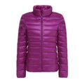 thumbnail image 1 of Chaqueta ligera de otoño e invierno para mujer, chaqueta ligera de talla grande con cuello alto, modelos básicos, 1 of 6