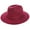Burgundy, variant on Top Headwear Fashion Wide Brim Fedora Panama Hat - Burgundy