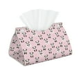 thumbnail image 2 of Lsque Cute Kawaii Panda Printed Long Tissue Box Cover Holder, Facial Paper Organizer Dispenser,Triangle with Bottom Belt, PVC Leather Decorative Organizer, 2 of 9