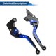thumbnail image 5 of Palancas de freno y embrague cortas y largas para Yamaha MT-07 2014-2022, ajustables en 6 posiciones, palanca de freno de motocicleta de aleación de aluminio, cabeza negra, mango azul, 5 of 6
