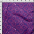 thumbnail image 4 of oneOone Georgette Viscose Purple Fabric Asian Ikat Craft Projects Decor Fabric Printed By The Yard 42 Inch Wide, 4 of 4