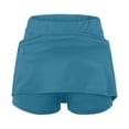 thumbnail image 6 of Skorts for Women with Pockets High Waisted Tummy Control Skirts Plus Size Casual Summer Athletic Skort Blue 5XL, 6 of 8
