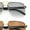[2-Pack] Gold Black & Brown, variant on SA106 by SA106 Thick Rectangular Wood-Grain Arm Fashion Sunglasses, Gray, Smoke