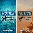 thumbnail image 6 of (2 Pack) Pet Relief Area OSHA Notice Sign 10 Inch X 7 Inch Indoor / Outdoor Rust-Free Aluminum Metal Signs for Workplace, Workshop, and Construction Site, Made in the USA, 6 of 8