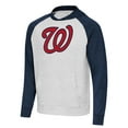 thumbnail image 2 of Men's Antigua Heather Navy/Gray Washington Nationals Urgent Pullover Hoodie, 2 of 3