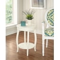 thumbnail image 1 of Powell White Round Table with Shelf, 1 of 3
