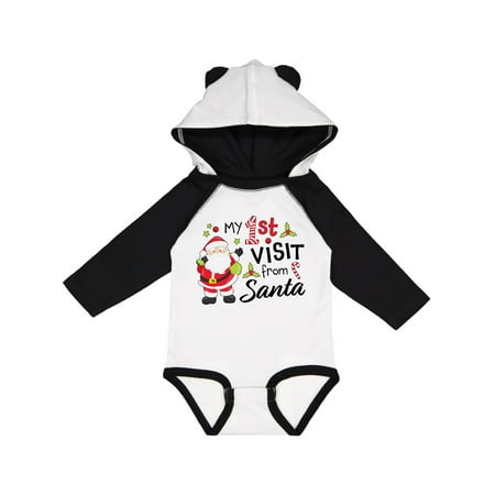 

Inktastic My First Visit from Santa Gift Baby Boy or Baby Girl Long Sleeve Bodysuit